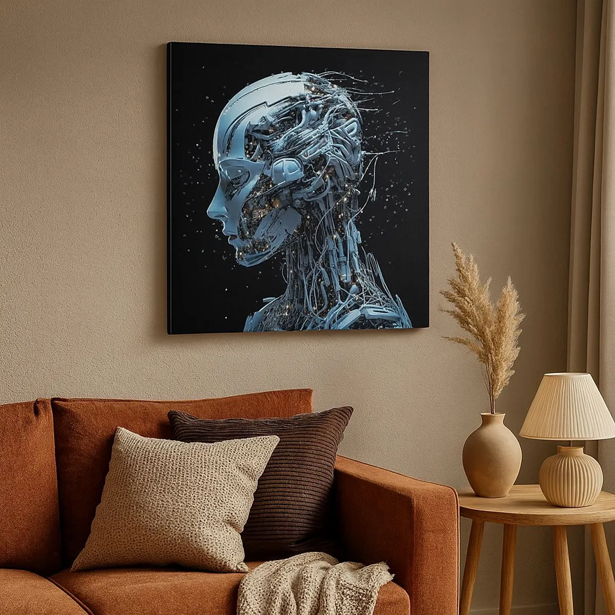 Vászonkép - A technológia egy nő - 30x30 cm