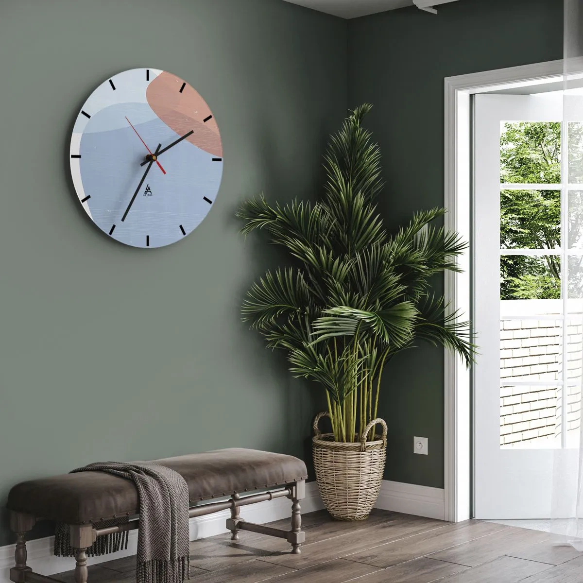 Falióra, Óra - Pasztell kapcsolatok - 40x40 cm