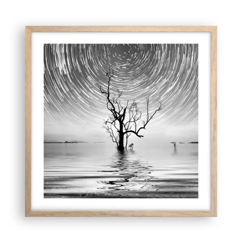 Poszter világos tölgy keretben - A természet szimfóniája - 50x50 cm