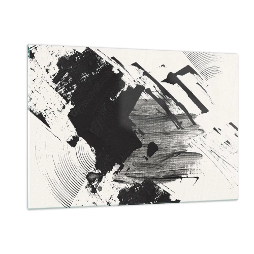 Üveg kép - Absztrakció - a fekete kifejezése - 120x80 cm
