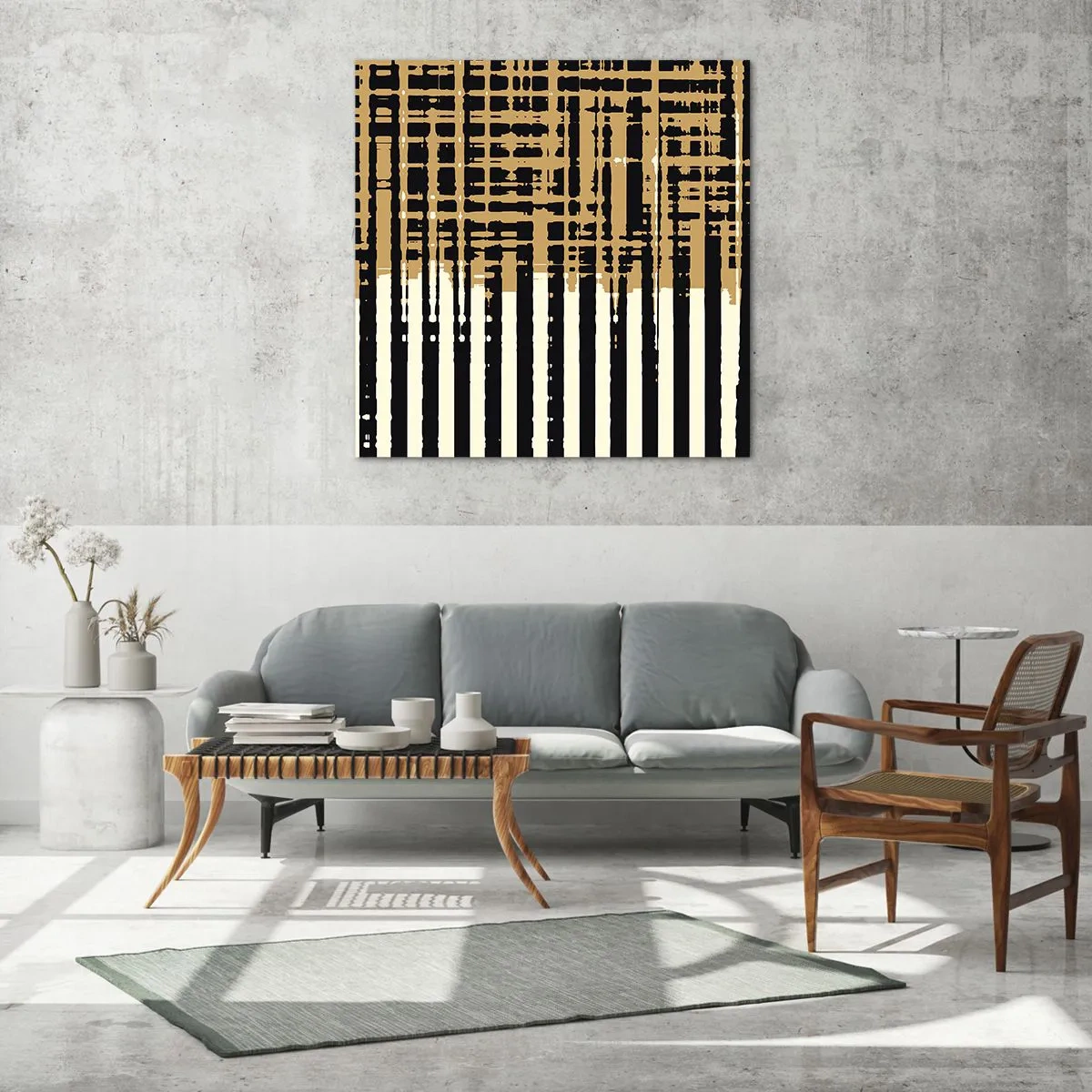 Üveg kép - Építészeti absztrakció - 60x60 cm