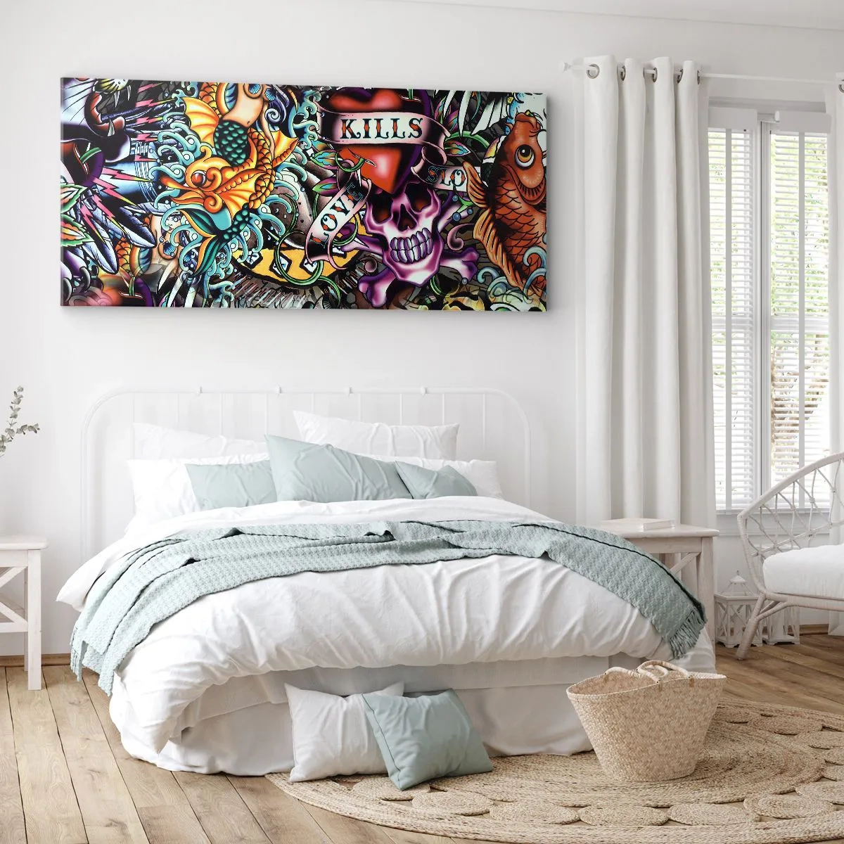 Vászonkép - A tetováló művész álma - 100x40 cm