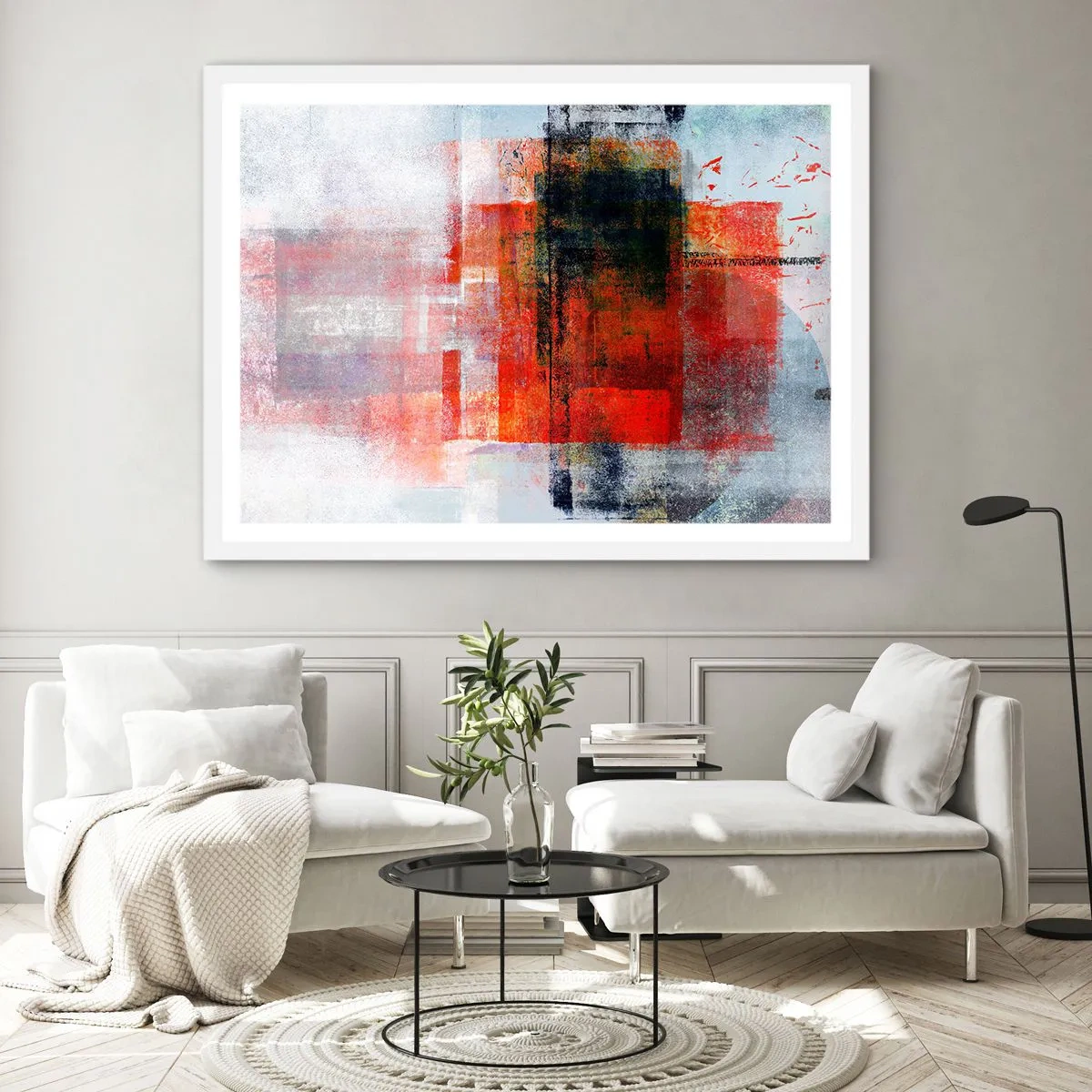 Poszter fekete keretben - Izzó kompozíció - 40x30 cm