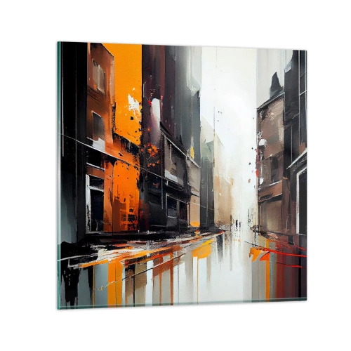 Üveg kép - Esős nap - 30x30 cm