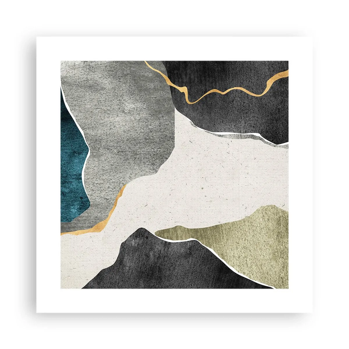 Poszter - Mozaik kompozíció aranyszállal - 40x40 cm