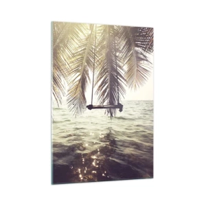 Üveg kép - Tetszés szerint hintázhat a felhők között - 50x70 cm