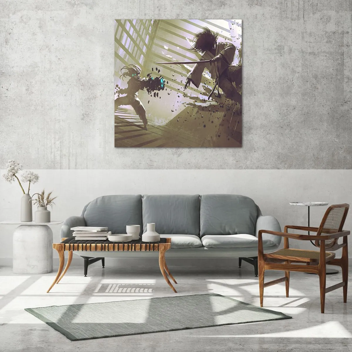 Üveg kép - Te is lehetsz szamuráj - 40x40 cm