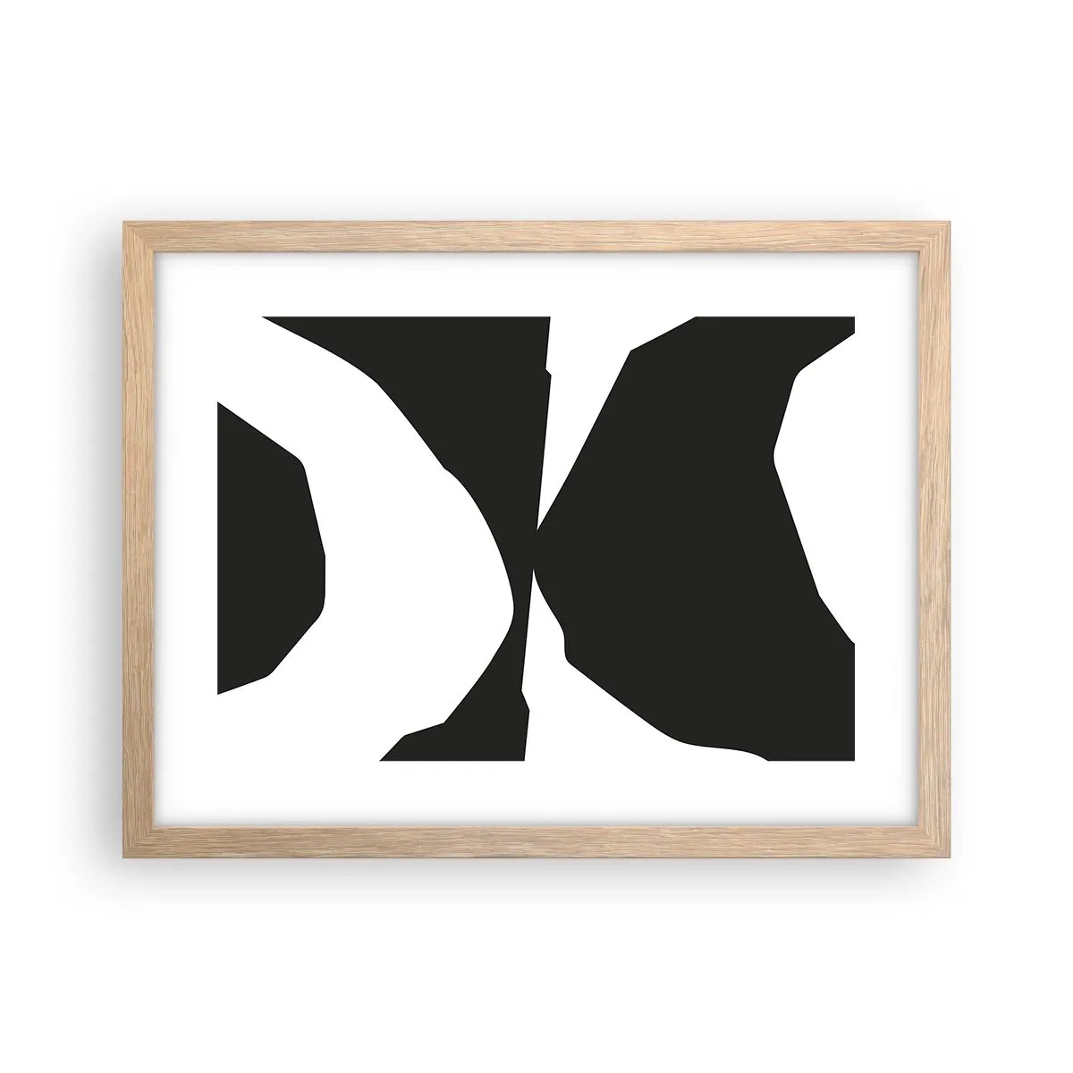 Poszter világos tölgy keretben - Pozitív-negatív - 40x30 cm