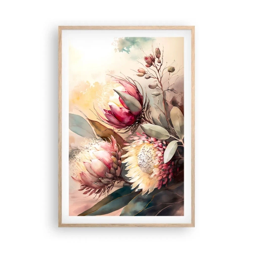 Poszter világos tölgy keretben - Profilból és en face - 61x91 cm