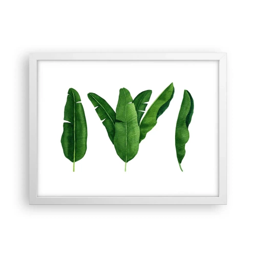 Poszter fekete keretben - Zöld szimmetria - 40x30 cm