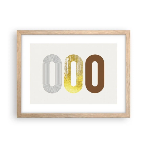 Poszter világos tölgy keretben - Óóó! - 40x30 cm