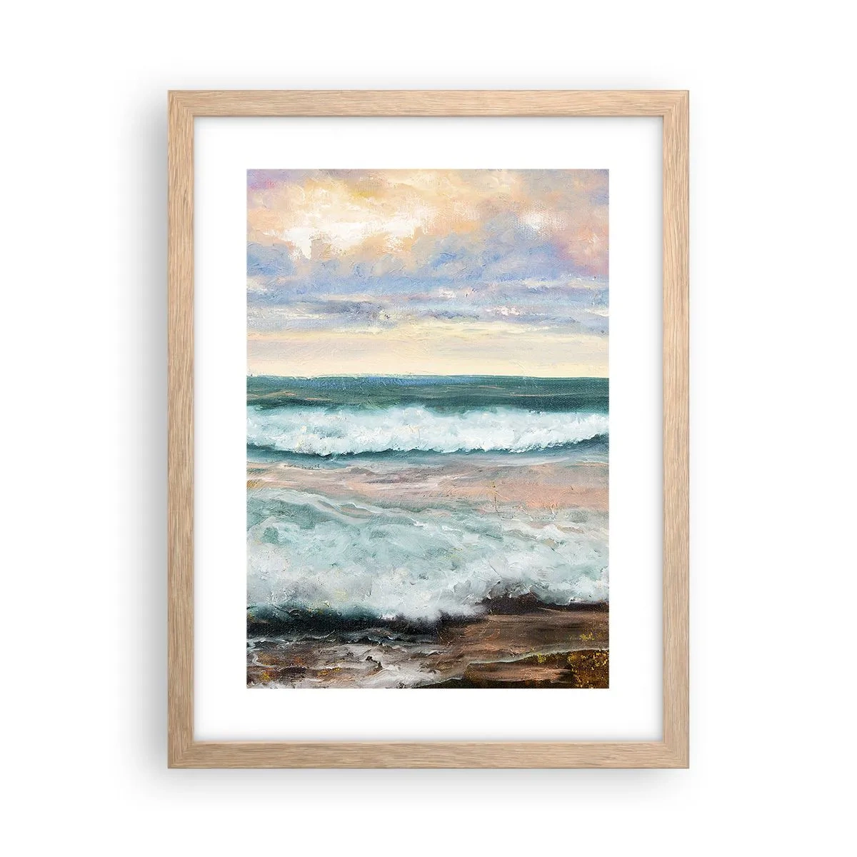 Poszter világos tölgy keretben - Itt kisimítod a lelked - 30x40 cm