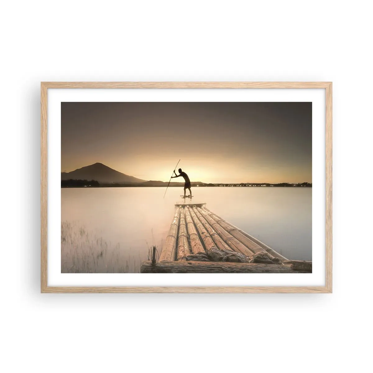 Poszter világos tölgy keretben - Pihenés előtt - 70x50 cm