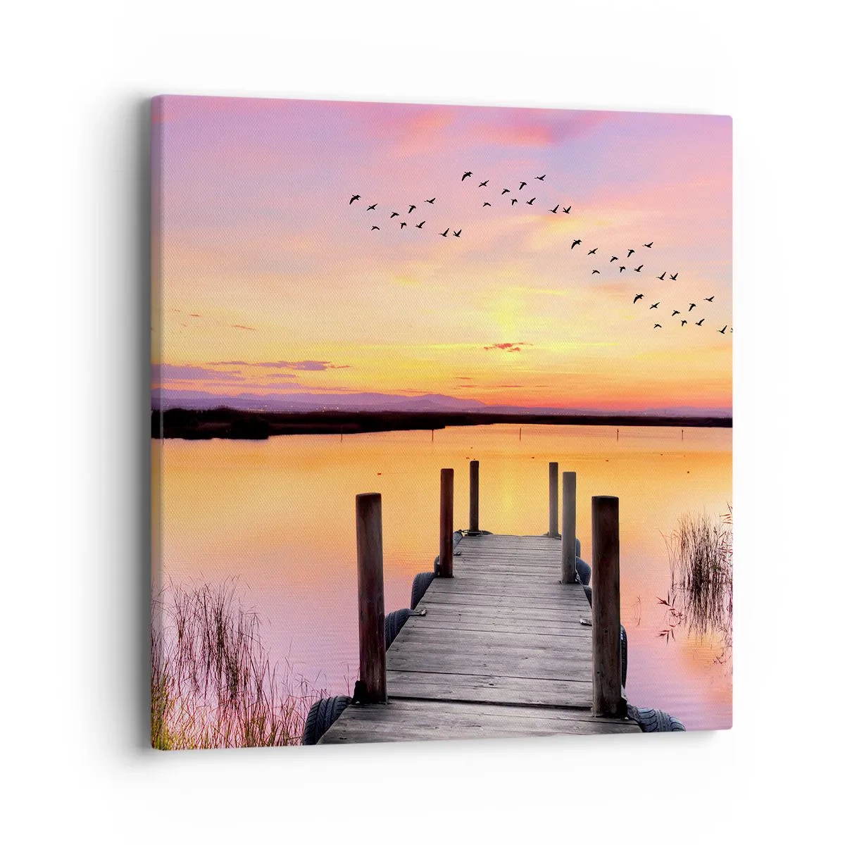 Vászonkép - Ibolyás néma hajnal - 40x40 cm