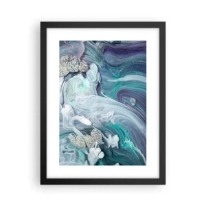 Poszter fehér keretben - Kék áramlatok - 30x40 cm