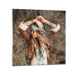 Üveg kép - Útban a szerelem nyara felé - 60x60 cm