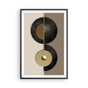 Poszter fehér keretben - Variációk egy kör körül - 61x91 cm