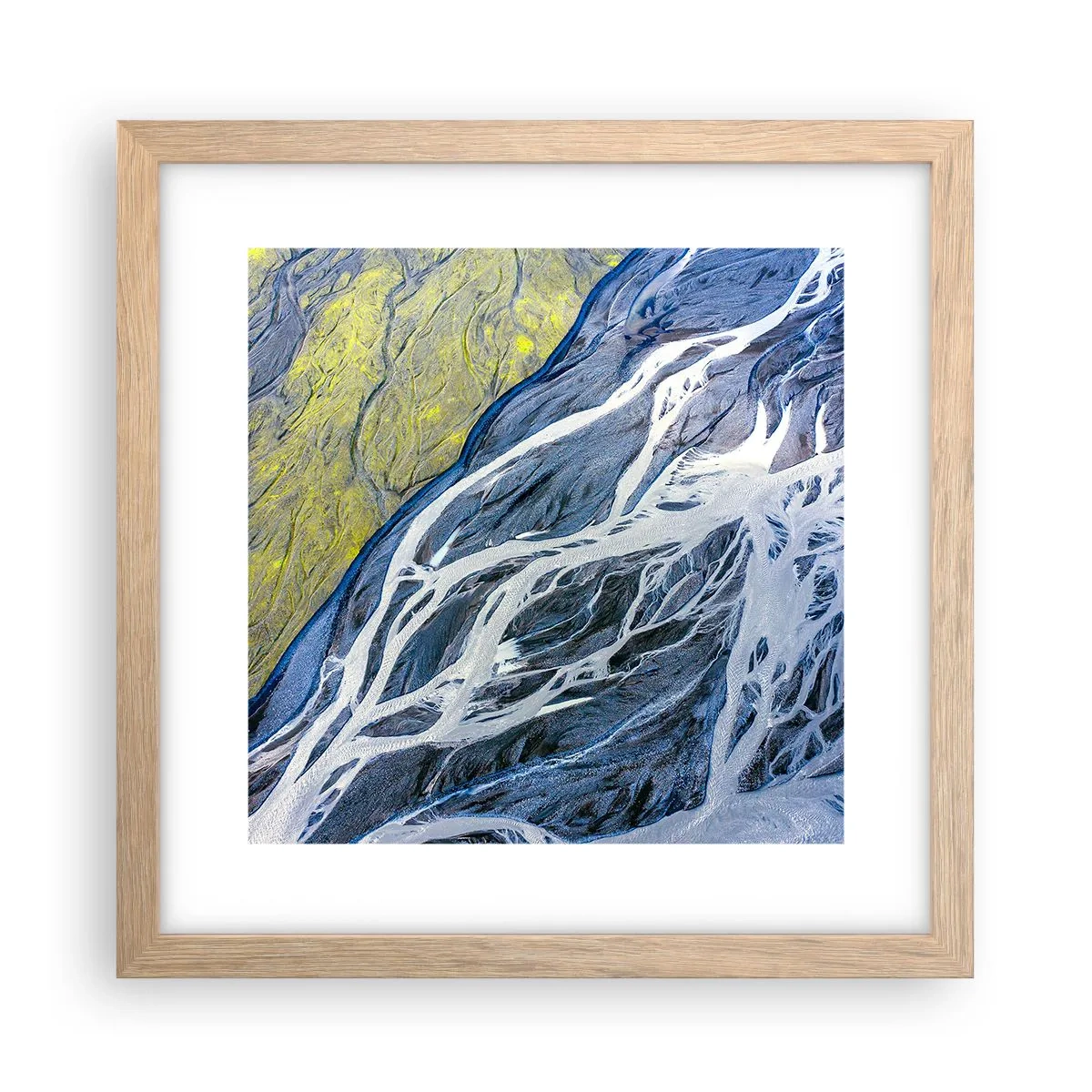 Poszter világos tölgy keretben - A természet barlangrajzai - 30x30 cm