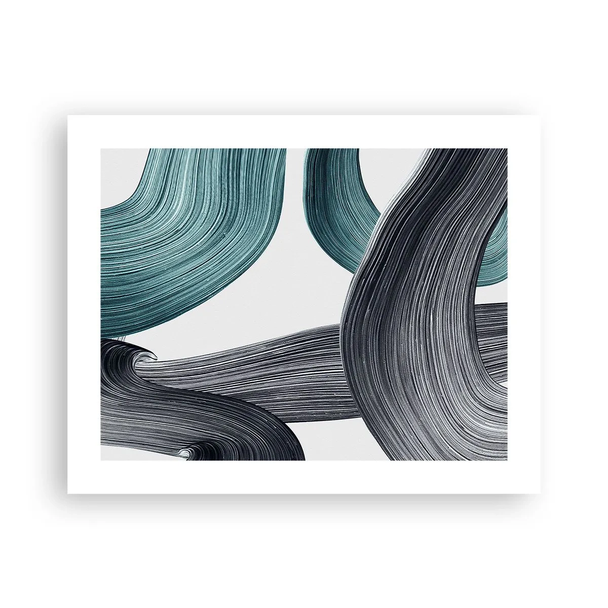 Poszter - Smaragdzöld és fekete nyomok - 50x40 cm