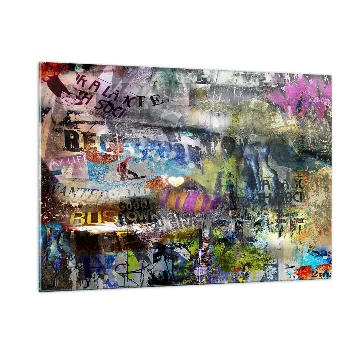 Üveg kép - Emlékek kollázsa - 120x80 cm