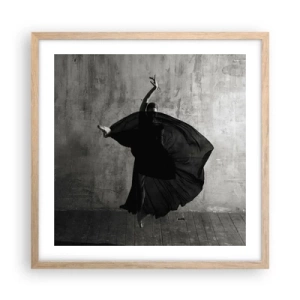 Poszter világos tölgy keretben - Szenvedélyes pas - 50x50 cm