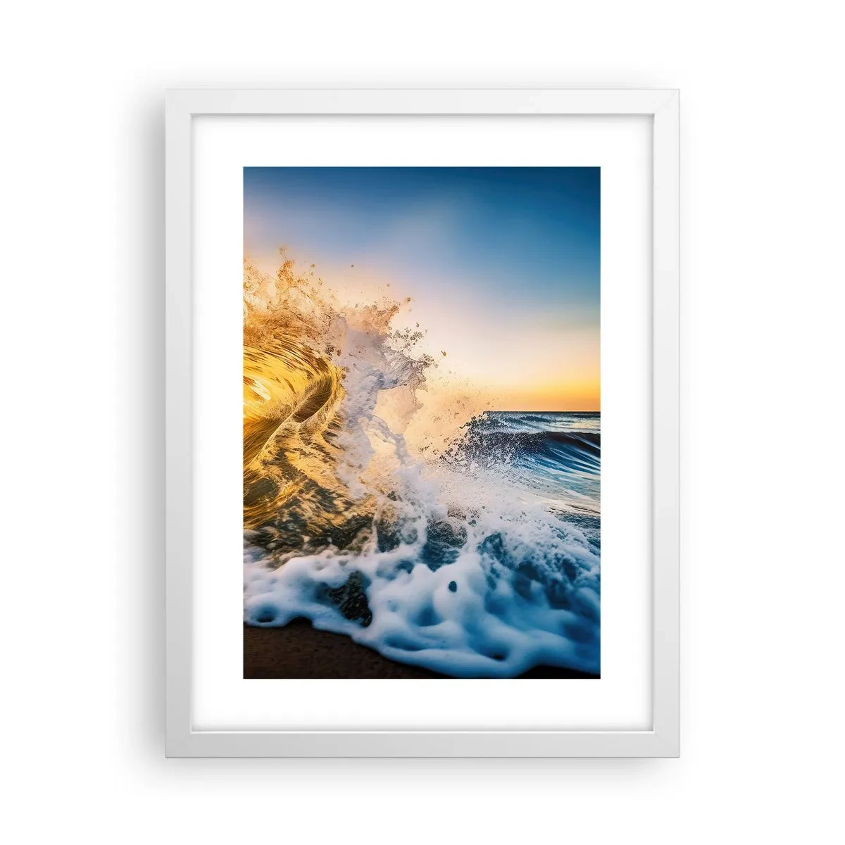 Poszter fekete keretben - Játék a homokban - 30x40 cm