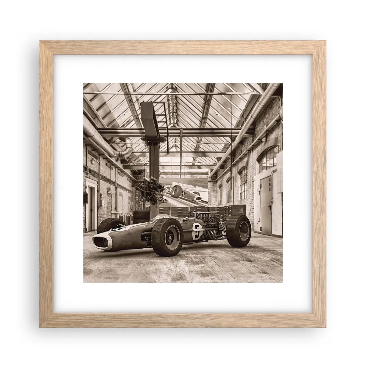 Poszter világos tölgy keretben - A győztes pihenője - 30x30 cm