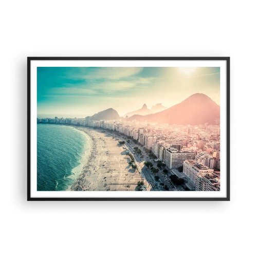 Poszter fehér keretben - Örökös nyaralás Rióban - 100x70 cm