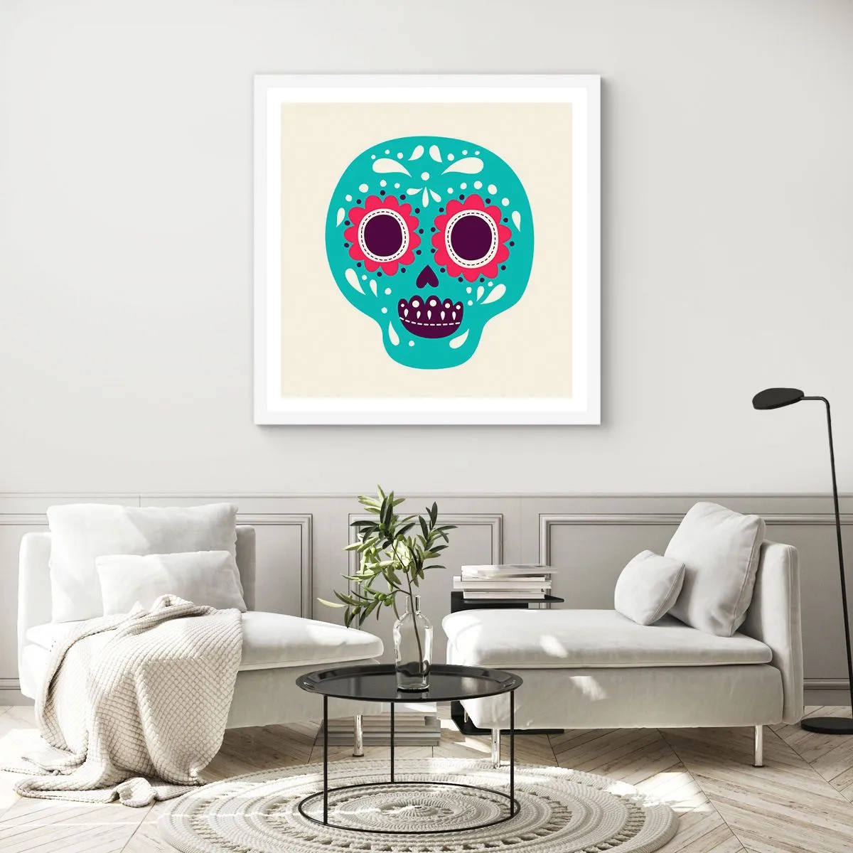 Poszter fekete keretben - Az élet - szórakozás a halálig - 60x60 cm