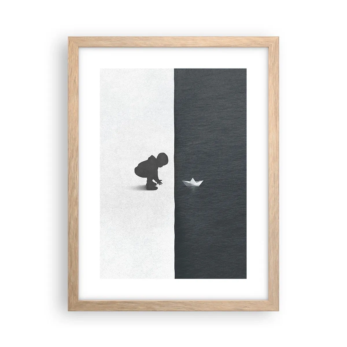 Poszter világos tölgy keretben - Nagy utazás - 30x40 cm