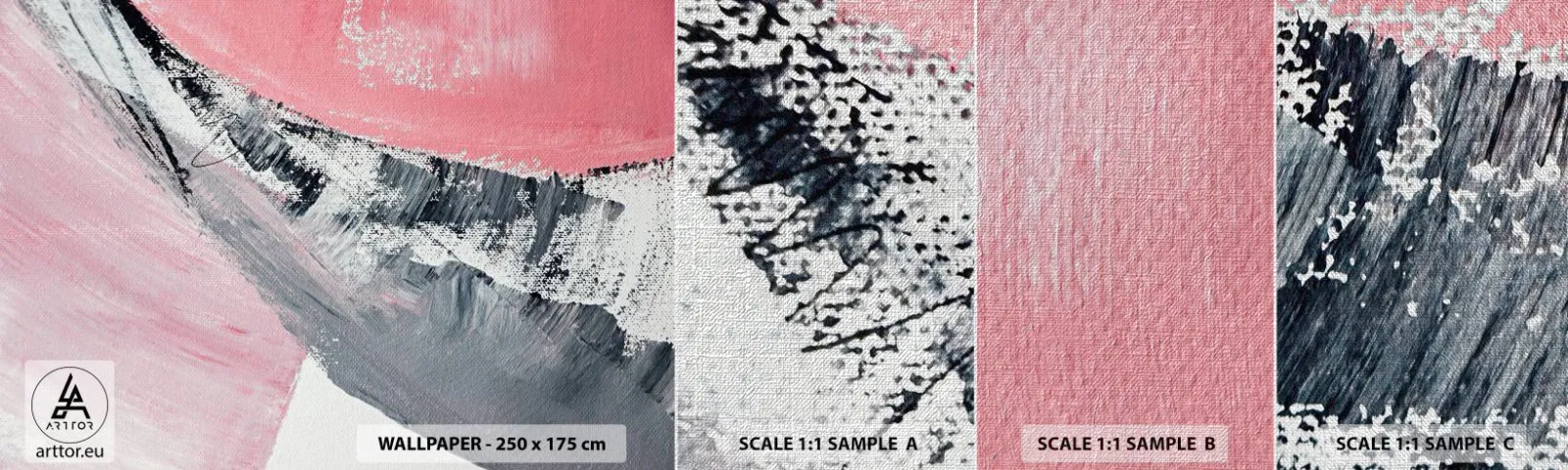 Fotótapéta Minta Premium Canvas - Hozzáillő kompozíció - Absztrakció, Darab, Pasztell színek - 100x30 cm