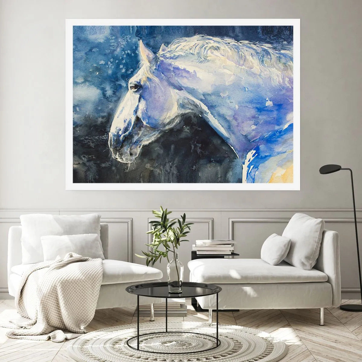 Poszter - Portré kék fényben - 50x40 cm