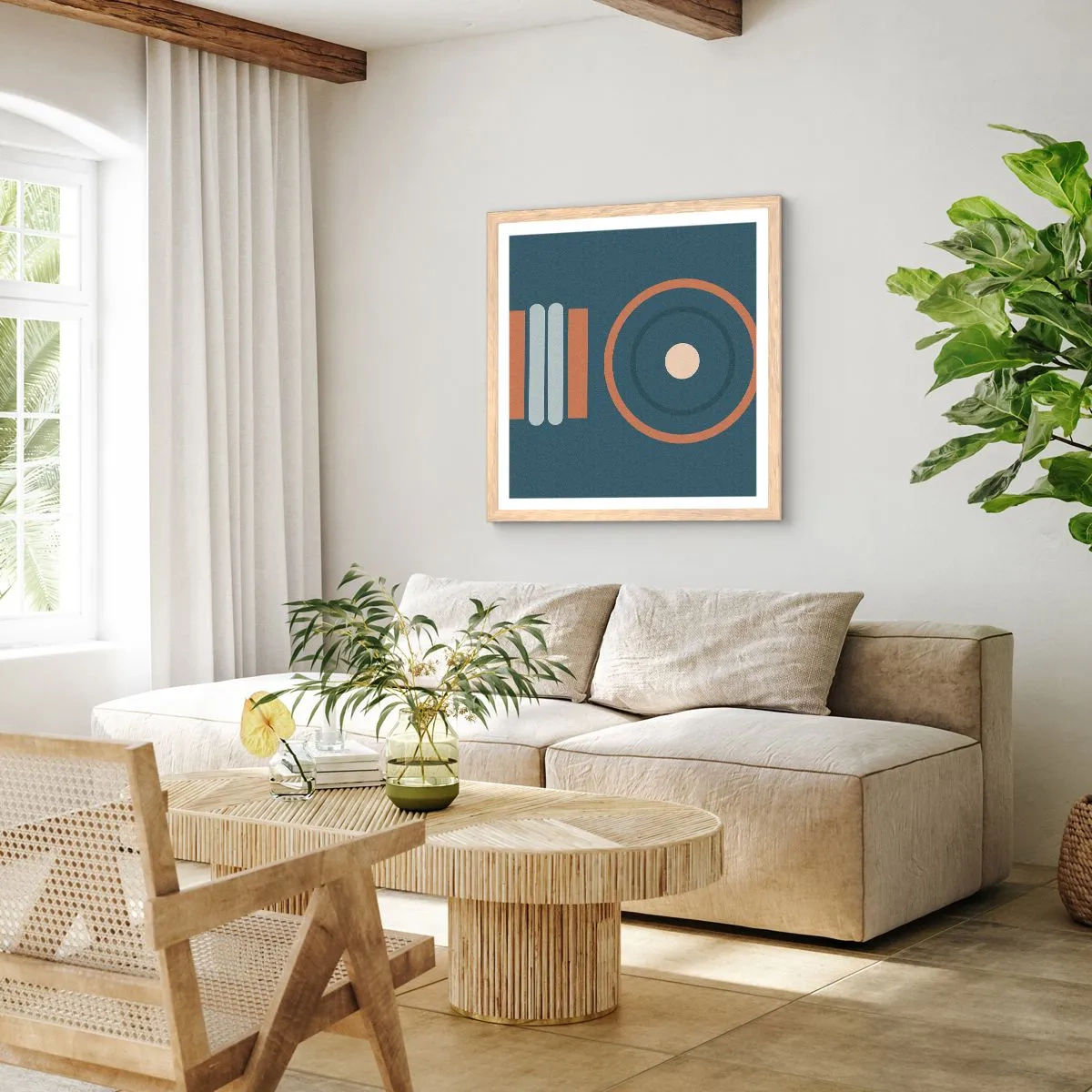Poszter világos tölgy keretben - A dolgok lényege - 60x60 cm