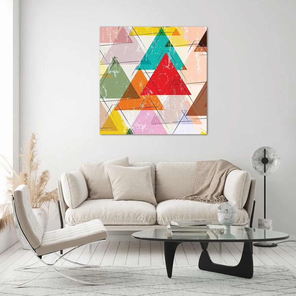 Üveg kép - Három-három - 70x70 cm