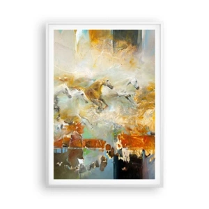 Poszter fekete keretben - Vágta a fényen át  - 70x100 cm