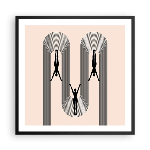 Poszter fehér keretben - Fejjel lefelé - 60x60 cm