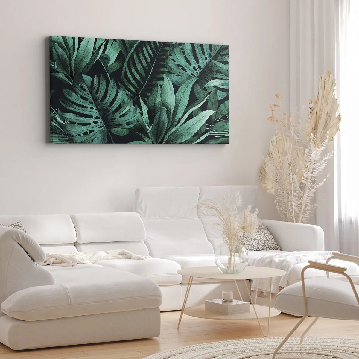 Vászonkép - A trópusi zöld mélysége - 100x40 cm