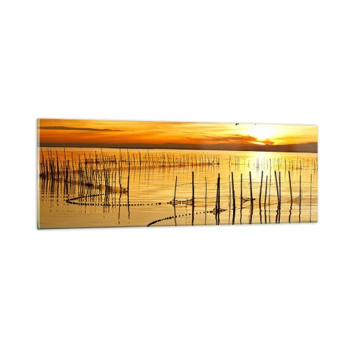 Üveg kép - A halászaton - 90x30 cm