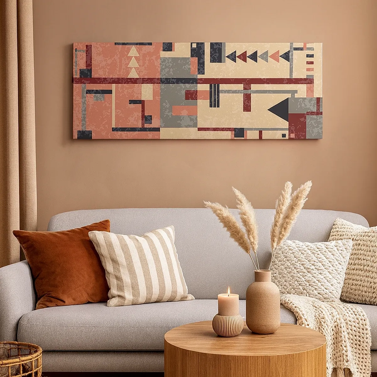 Vászonkép - A függőleges és vízszintes felületek kombinációja - 30x30 cm