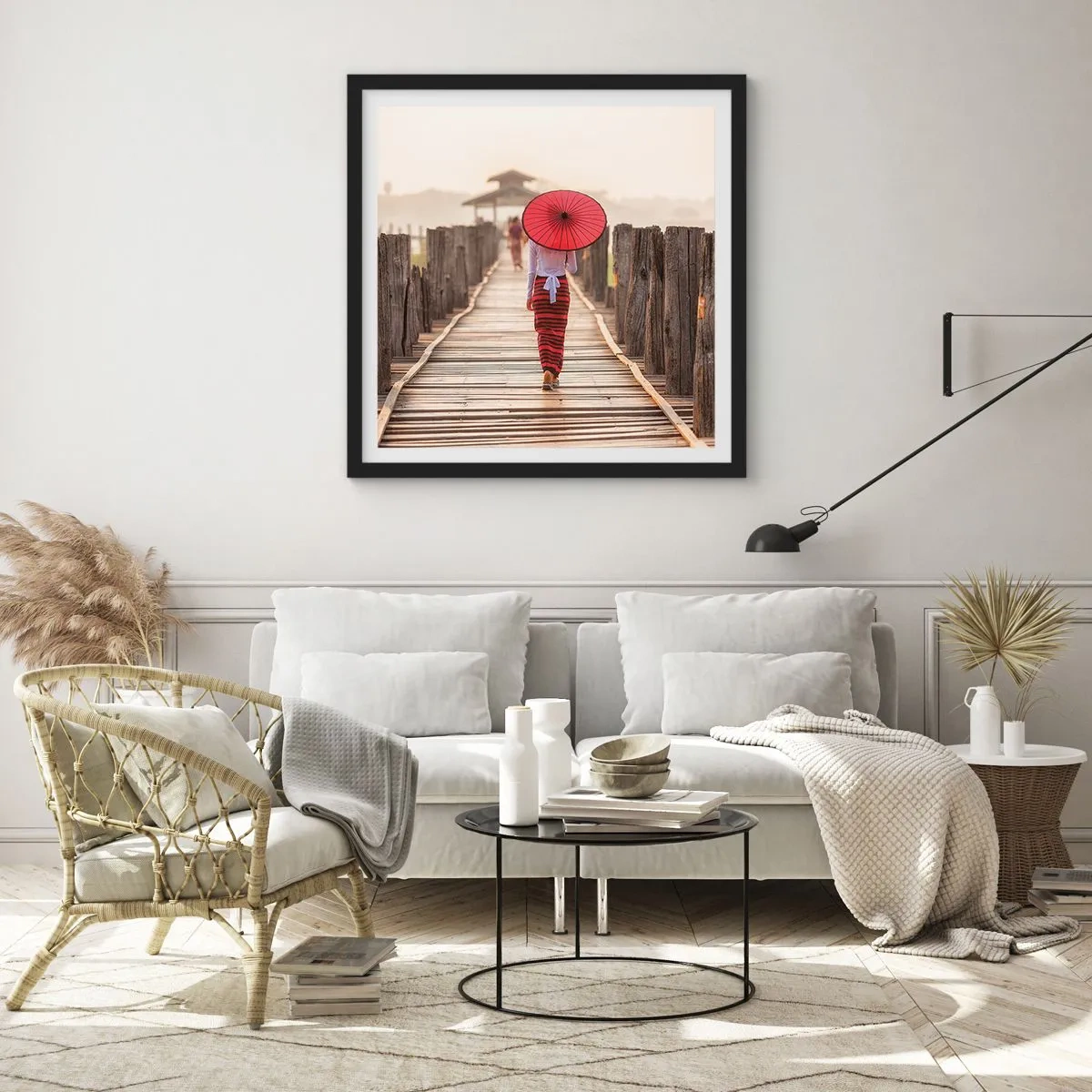Poszter fehér keretben - A régi hídon - 60x60 cm