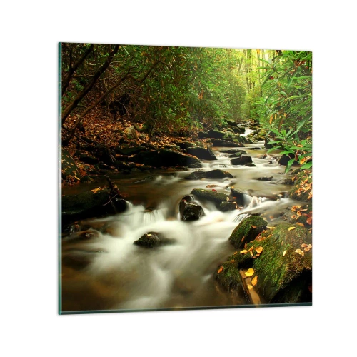 Üveg kép - Mint folyékony ezüst - 60x60 cm