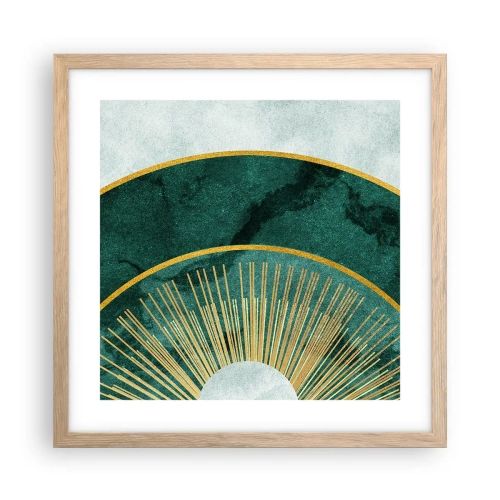 Poszter világos tölgy keretben - Egy másik naprendszer - 40x40 cm