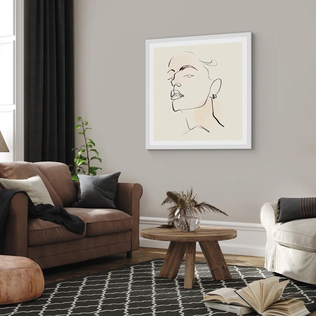 Poszter fekete keretben - Büszke tekintet - 60x60 cm