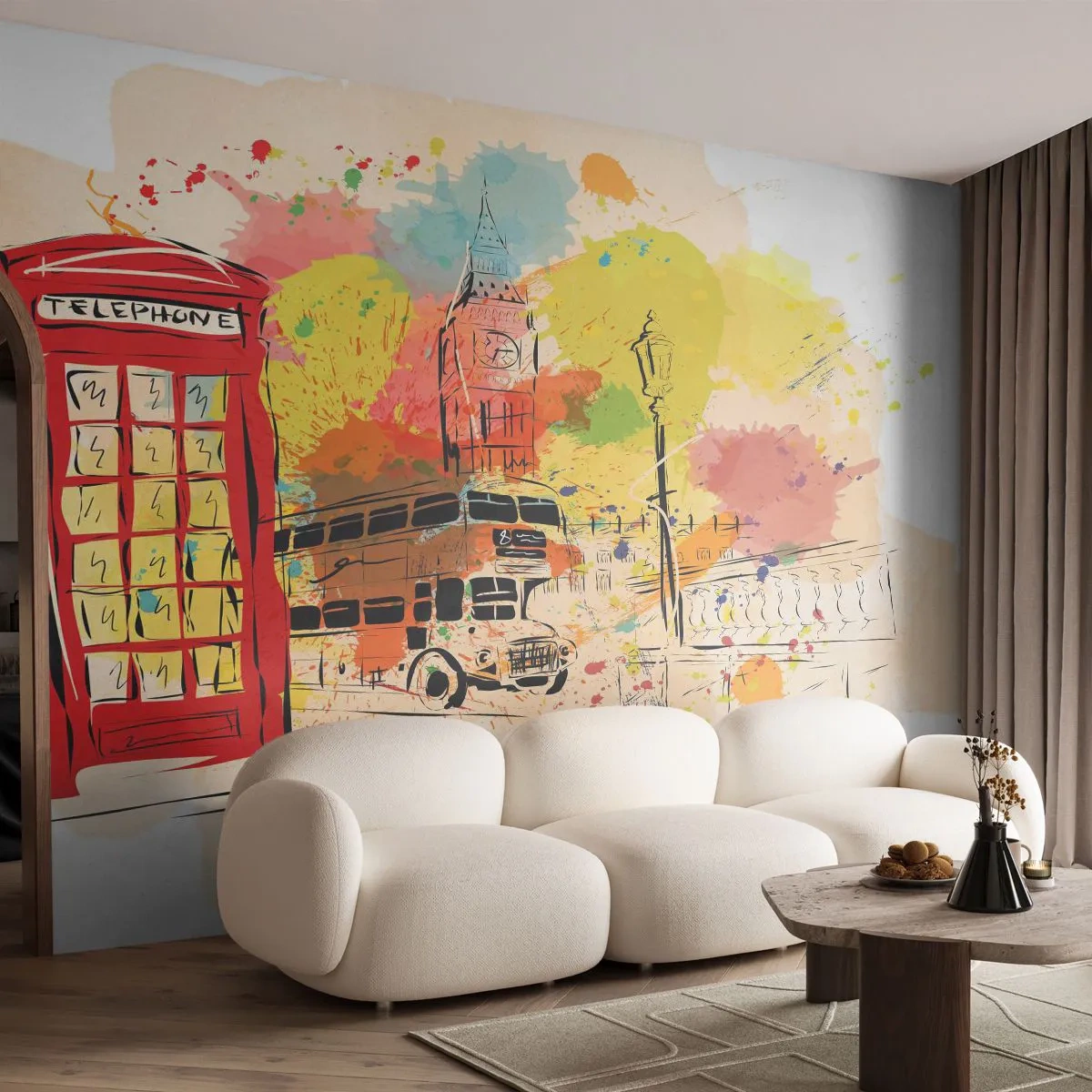 Fotótapéta Premium Sand - A változatosság városa - Város, London, Absztrakció - 100x70 cm