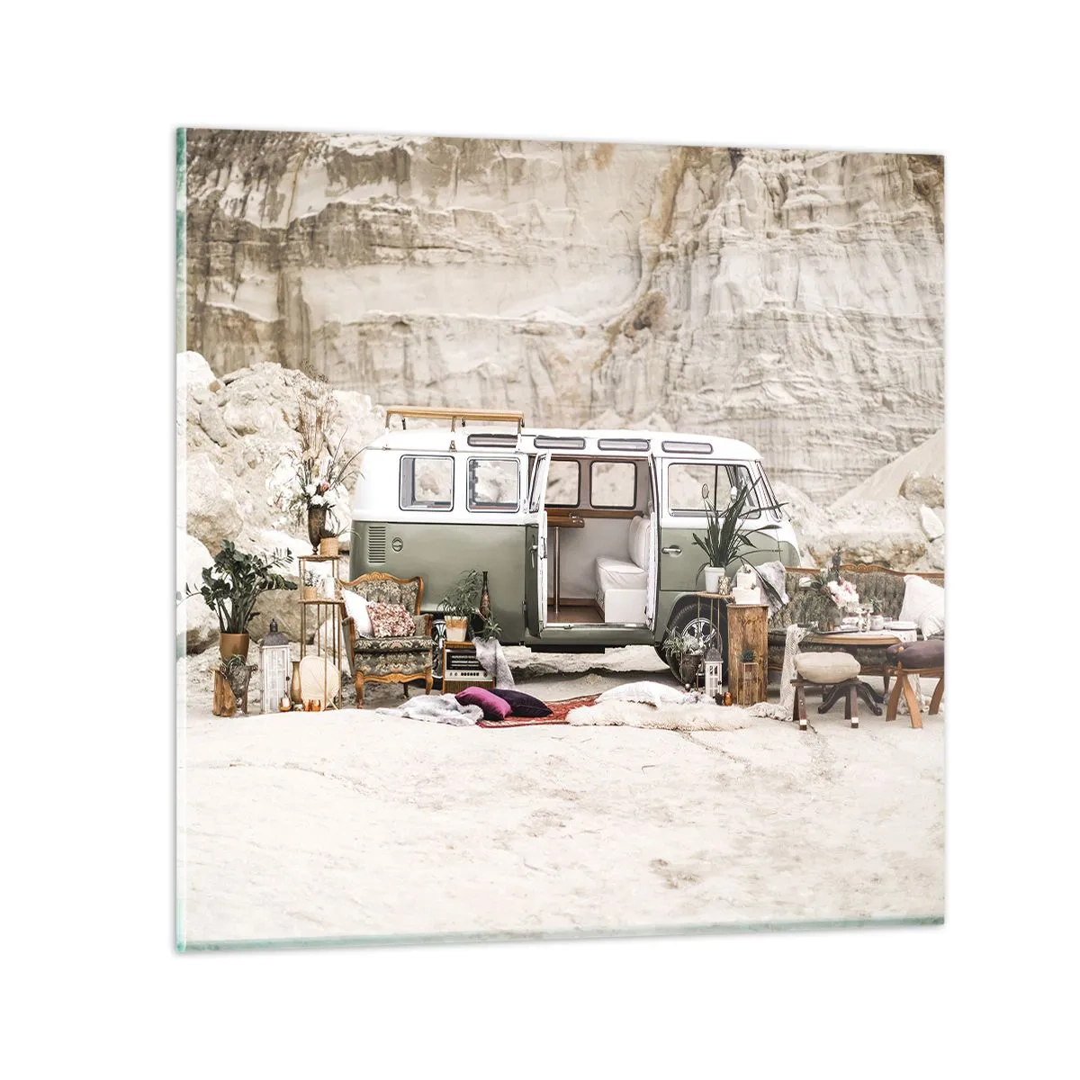 Üveg kép - Ideje elkezdeni az utazást - 40x40 cm