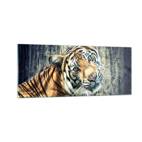 Üveg kép - Portré a fénysugárban - 100x40 cm