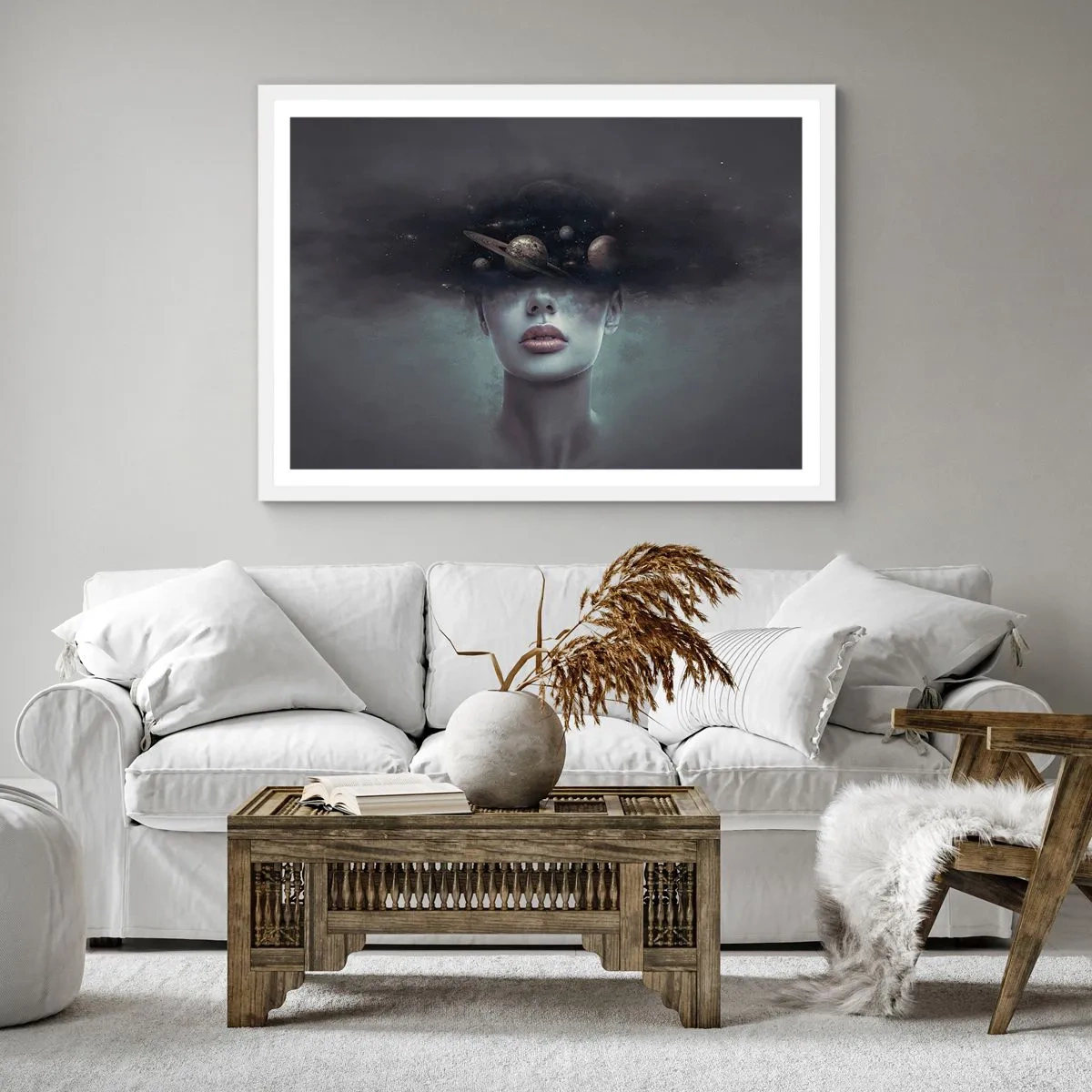 Poszter fekete keretben - És a bolygók megvadulnak... - 60x60 cm
