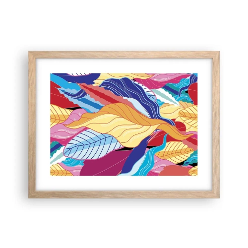 Poszter világos tölgy keretben - Színes rendetlenség - 40x30 cm