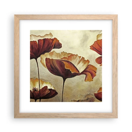 Poszter világos tölgy keretben - Rét - 30x30 cm