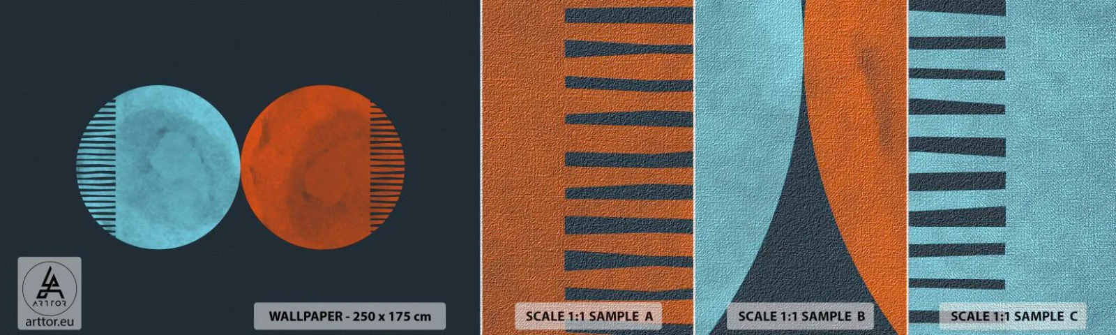 Fotótapéta Minta Premium Canvas - Csak a geometria? - Absztrakció, Darab, kerületek - 100x30 cm